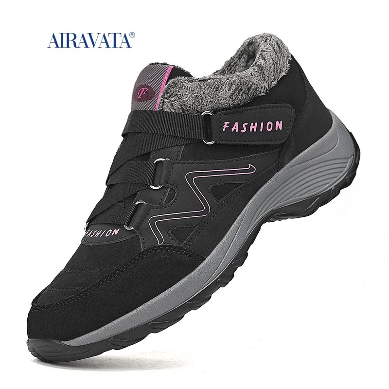 Woman Boots Winter Shoes Skid Resistant Hiking Mountain Boots Climbing Shoes Outdoors Waterproof Warm Fur Snow Boots
