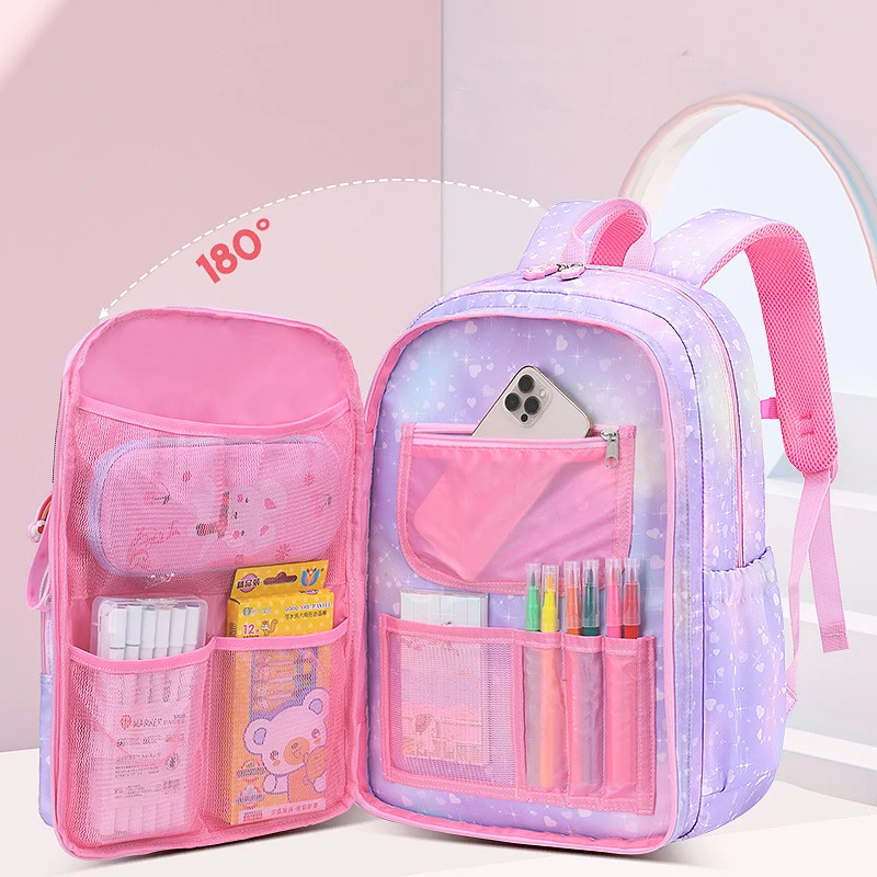 

Kids Schoolbags For 1-6 Grade School Backpacks For Girls Print Waterproof Primary School Bags Children Student Knapsack Mochila