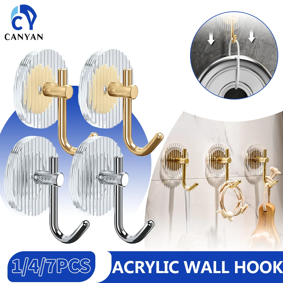 Акриловый настенный крючок домашний декор без пробивания отверстий вешалка для