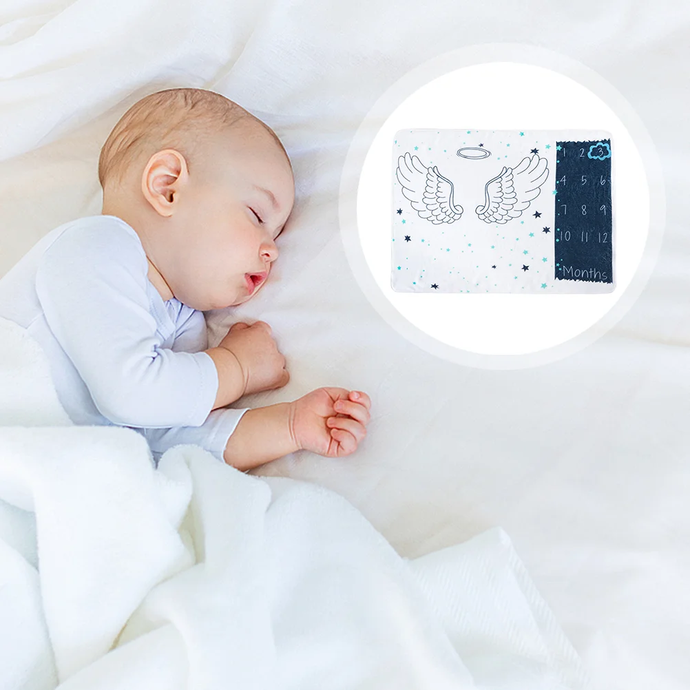 

1 Set Baby Milestone Blanket Newborn Photography Blanket with Frame Marker