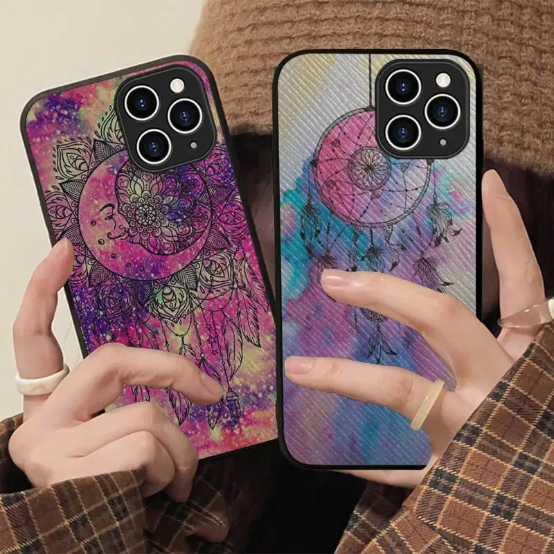 

Dream Catcher Phone Case Hard Leather Case for iPhone 11 12 13 Mini Pro Max 8 7 Plus SE 2020 X XR XS Coque