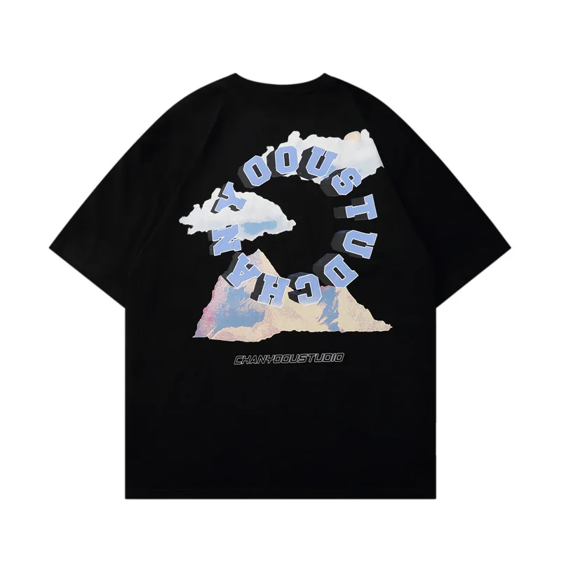 

Harajuku Y2k T Shirt Men Fashion Print Basic T-Shirts 2022 Summer Woman Casual Short Sleeved Tee Couple Oversize Trend Tops