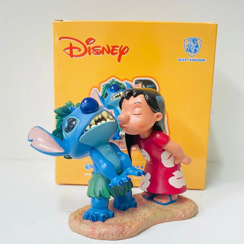 S Beach Series Cartoon Anime Action Figuras Toys Stitch Model Dolls Ornaments Children Gift