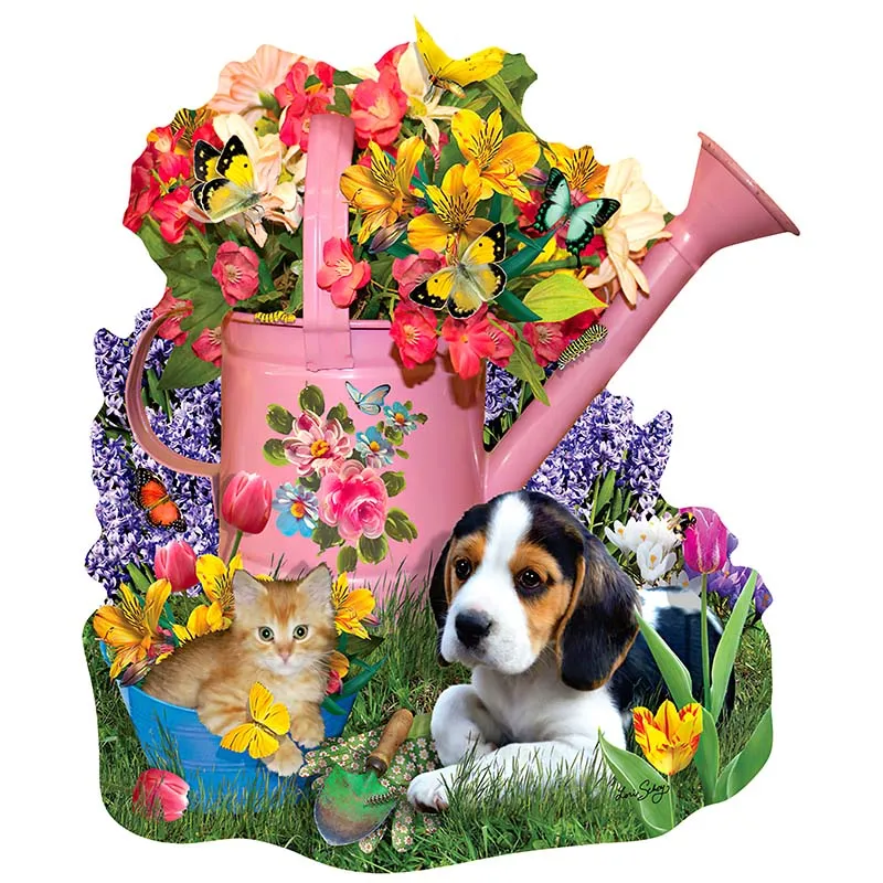 

A5/A4/A3 Dog and Cat Wooden Puzzle Montessori Animal Jigsaw For Adult Children Wood DIY Puzzle Craft Gifts Educational Toy