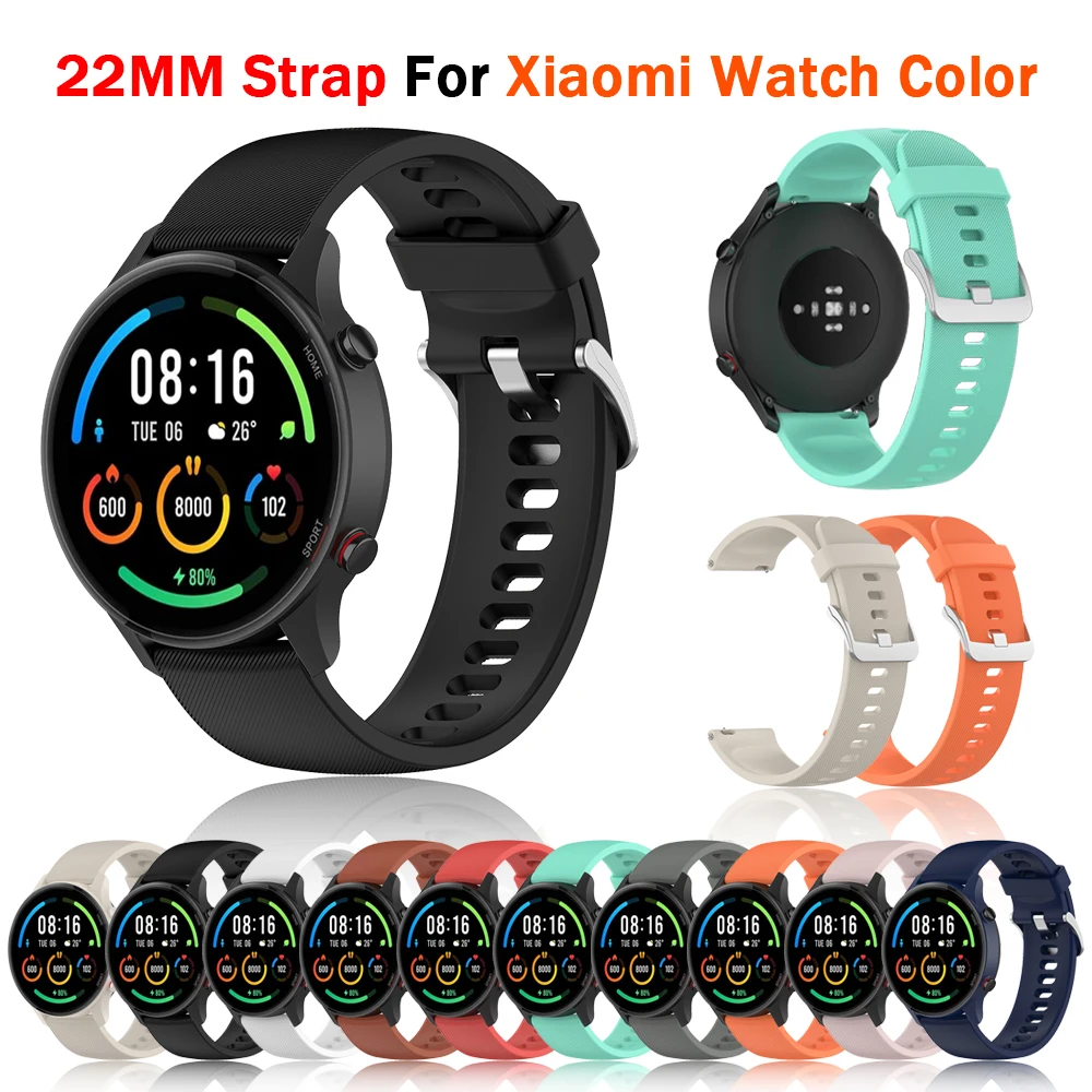 

22mm watch strap For Xiaomi Watch Color Sport Replacement Silicone Bracelet Watchband For Huawei GT 2 Pro 46MM/Amazfit gtr 3 pro