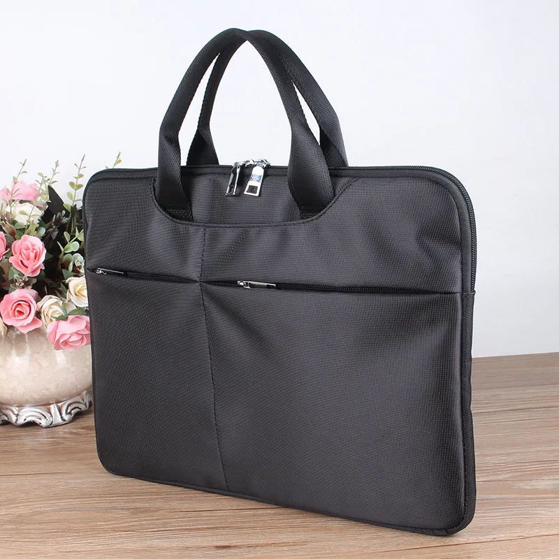 Leisure Business Handbag 15 Inch Multi-Functional Laptop Business Briefcase Messenger Bag Waterproof Fabric Men Women Bag Black
