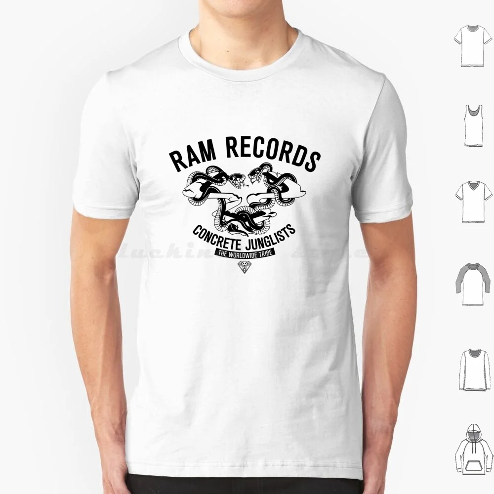 Ram Records Concrete Junglist-Dnb T Shirt Big Size 100% Cotton Ram Records Concrete Junglist Dnb Music Jungle Music Drum And