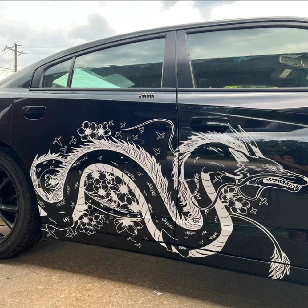 

Large Anime Dragon Truck Car Sticker Decal Hood Door Body Side Manga Animal Vinyl for Bumper Car Ford