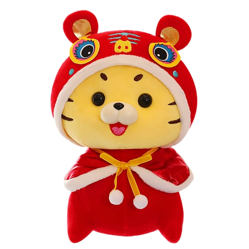 

Tiger Plush Doll Tiger Mascot Zodiac Tiger Stuffed Toy for Christmas New Year Chinese Tiger Toy