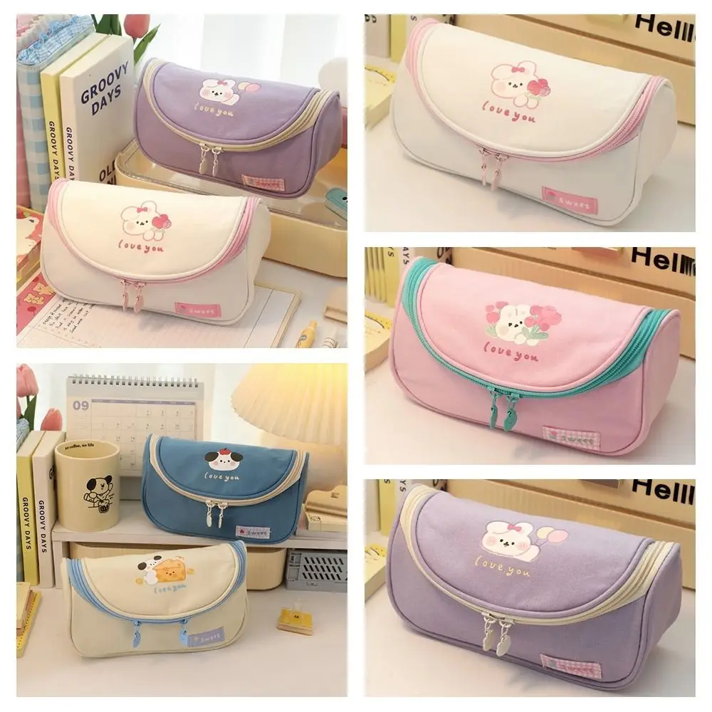 

Настольный органайзер, канцелярская сумка, мультяшный держатель для карандашей, косметичка большой емкости, сумка для хранения канцелярских принадлежностей