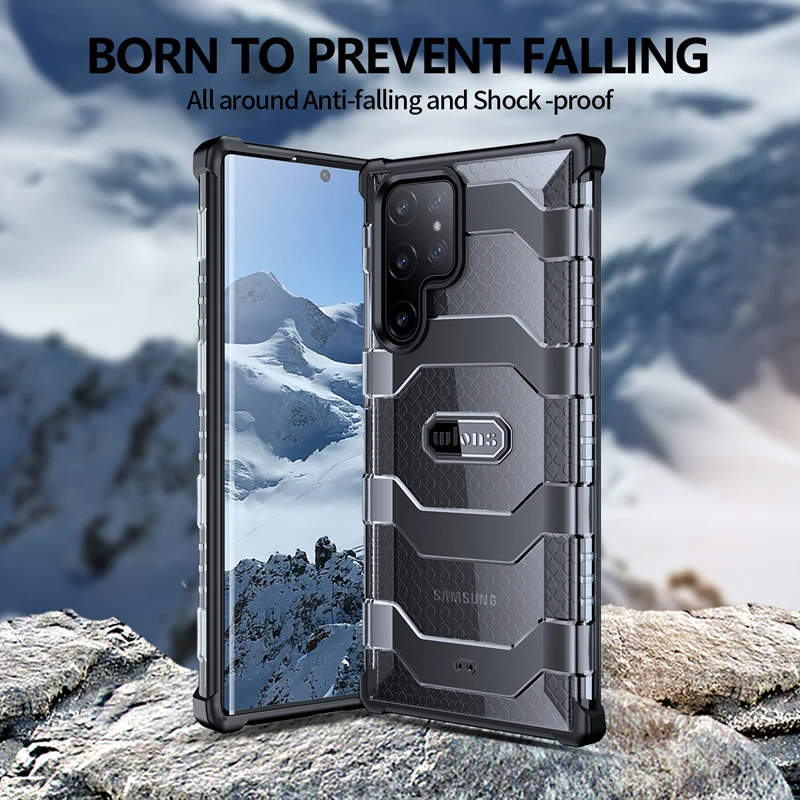 

For Samsung Galaxy S22 Ultra Case Military Rugged Armor Case Shockproof Drop-tested Protection Back Cover for Samsung S22 Plus