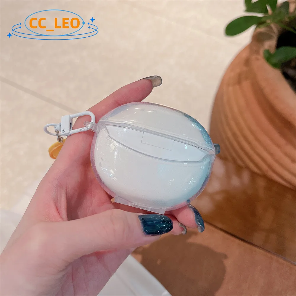 Для OPPO Enco Air2 чехол милый прозрачный брелок в виде вишни винограда милая Клубника