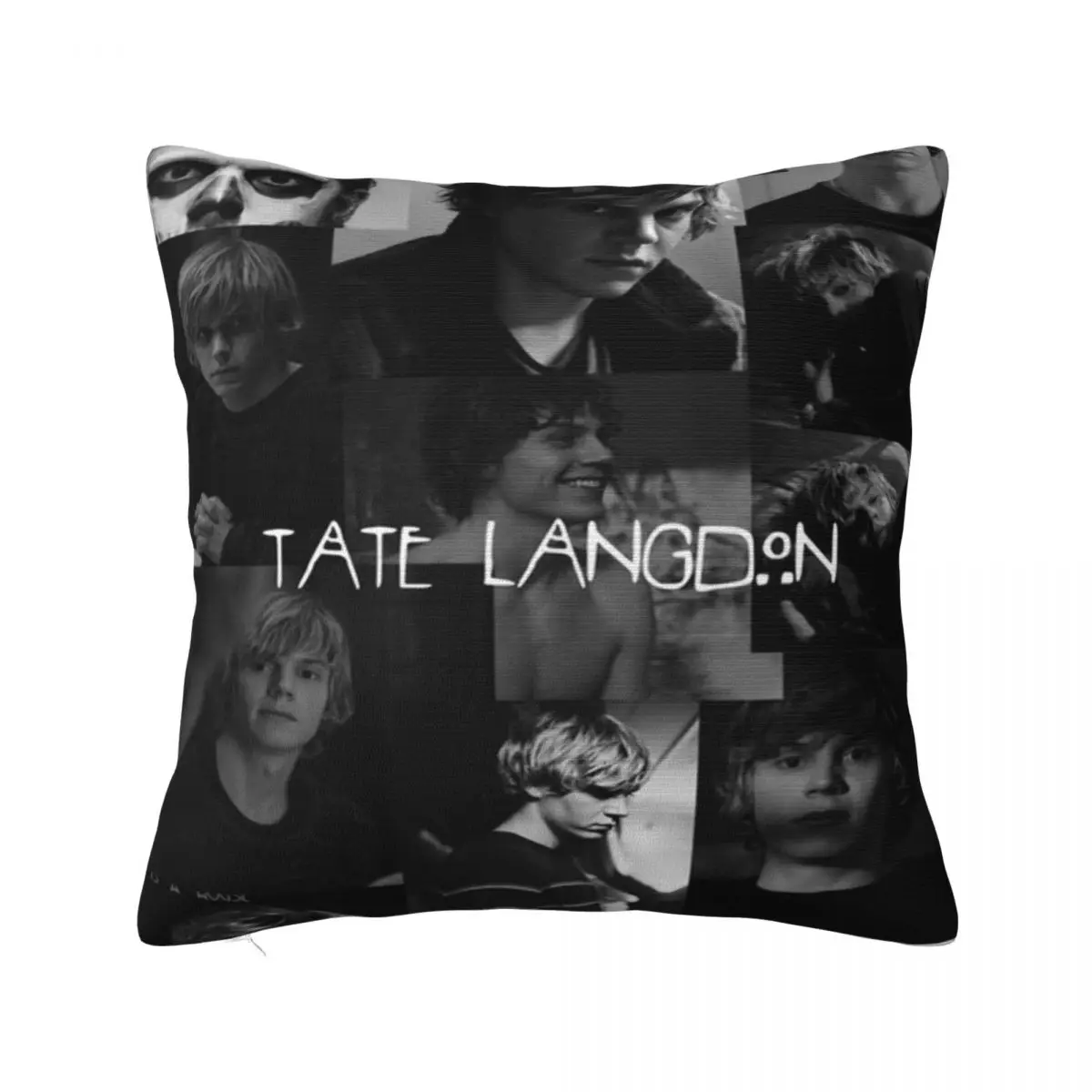 

Evan Peters Movie Actor Plaid Pillowcase Printing Polyester Cushion Cover Gift Collage Pillow Case Cover Home Square