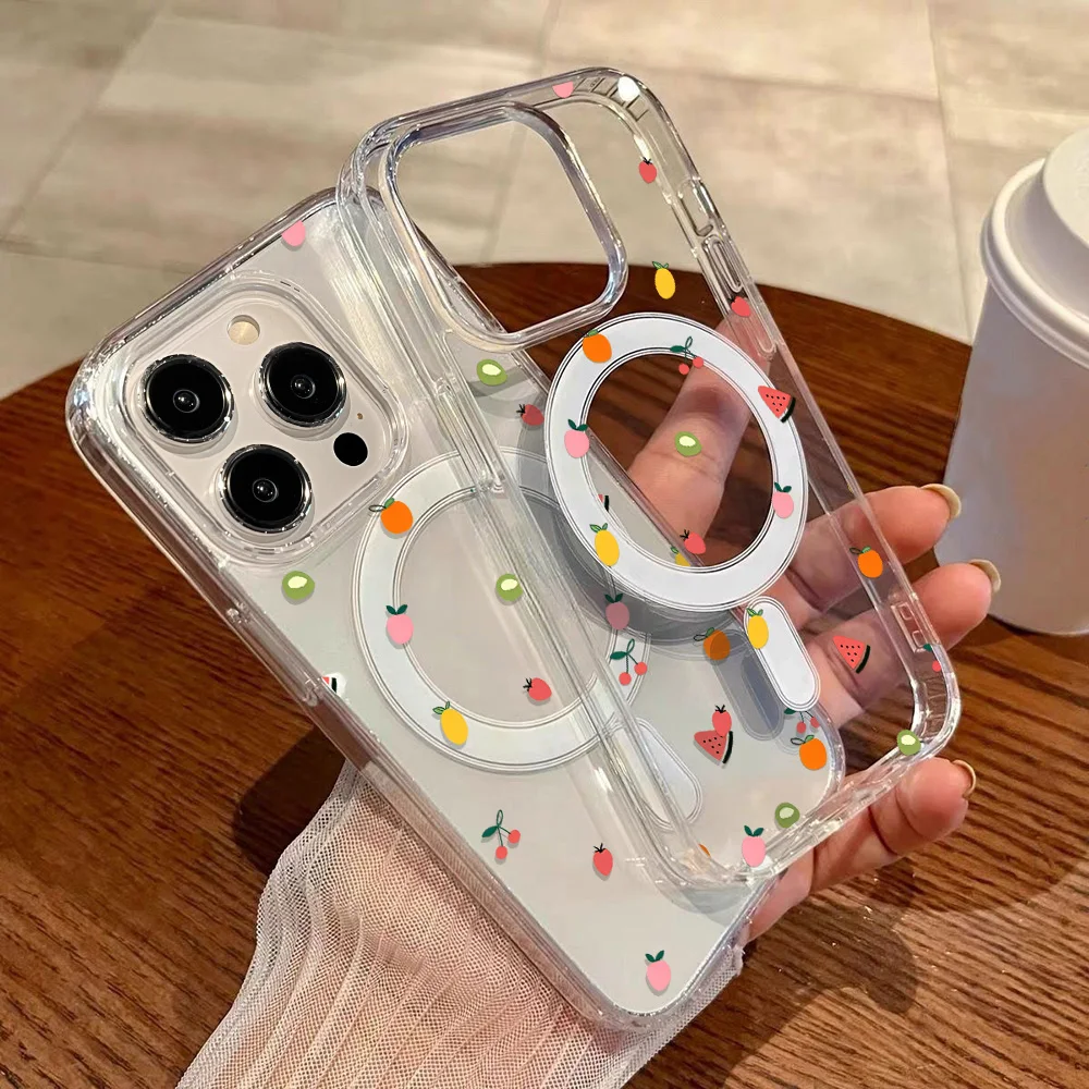 Фото Чехол для iPhone 13 с поддержкой MagSafe, для iPhone 17 Pro Max, 11, 15, 16, 14, 12, 17 Air, 13, магнитный, с беспроводной зарядкой, прозрачный чехол для телефона. №5