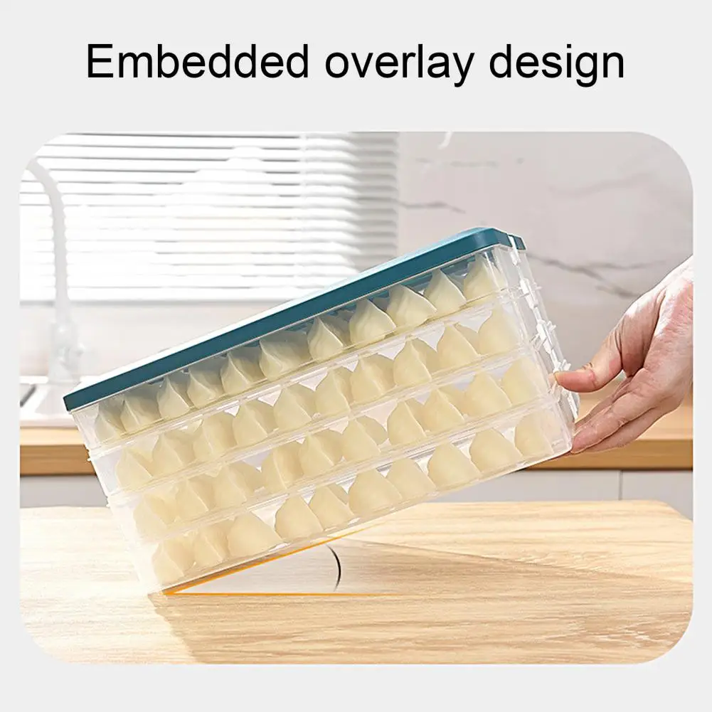 

Practical BPA Free Frozen-Dumpling Container Food Grade Refrigerator Fresh Keeping Tray Frozen-Dumpling Box Multipurpose