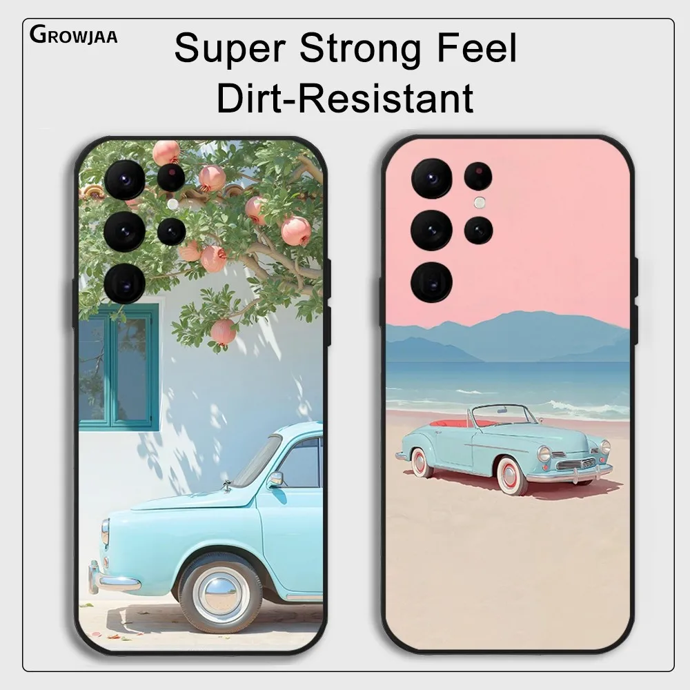 Винтажный автомобильный чехол для телефона A-AIGC Samsung Galaxy S24 Ultra S22 S23 S21 S20 5G защитный