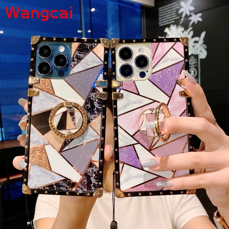 

Fashion luxury splicing flash phone case For Xiaomi Redmi 10 9A 9C 9T Note 11 10 9 8 Pro Max 10S 9S K40 K30 Pro shockproof cover
