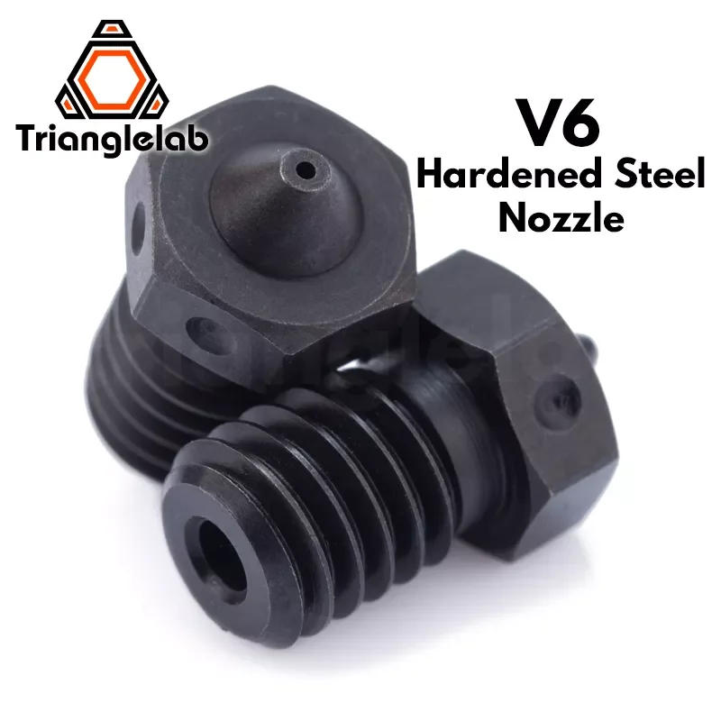 

2023New Trianglelab 1PCS Top Quality A2 Hardened Steel V6 Nozzles For Printing PEI PEEK OR Carbon Fiber Filament For v6 HOTEND