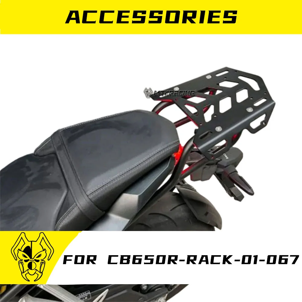 Фото MTKRACING для HONDA CB650R CBR650R 2021-2023 мотоциклетный задний багажник, багажник, фиксатор хвостовой коробки, держатель грузового кронштейна, задняя дорожка №1