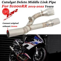 for bmw s1000rr s1000rr 2020 2022 full motorcycle exhaust modified muffler system stainless steel catalyst delete link pipe