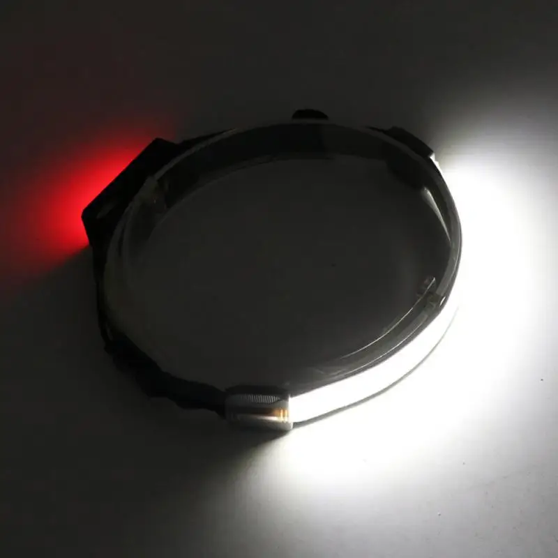 

Red Light Warning Head Light Cob Beads Portable Outdoor Running Headlamp Camping Supplies Waterproof Head Flashlight Soft Light
