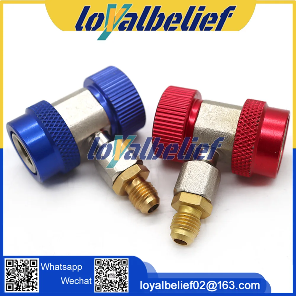 

R134a 2 Sets Car A/C Air Condition Quick Coupler Adapter H/L Manifold Connector R134A Remover Tool Air Conditioning Accessories