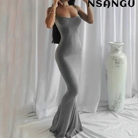 strap backless long maxi dresses party club vacation outfits for women sexy casual high quality summer dress 2022 wholesale