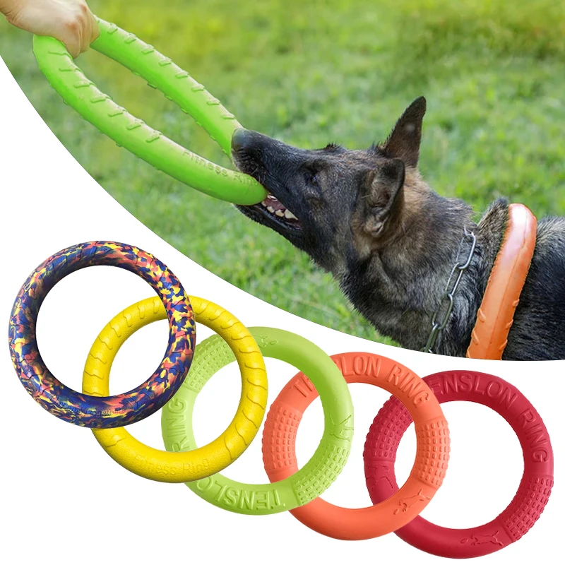 Pet Flying Discs Eva Dog Training Ring Puller Resistant Toys For Dogs Floating Puppy Bite Ring Toy Interactive
