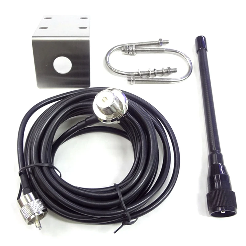 

Spare Parts VHF Marine Antenna 156-163Mhz Rubber Waterproof Mast Aerial With 5M RG-58 Cable For Boat Sailboat Yacht