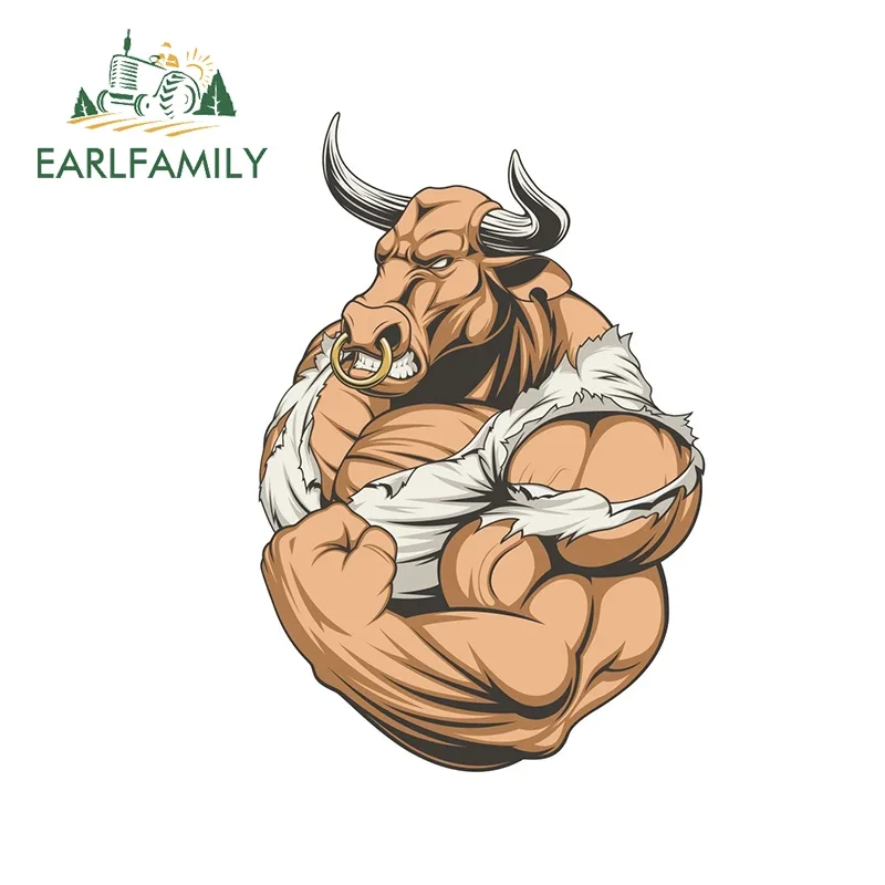 

EARLFAMILY 13 см x 9,9 см медведь мускулы Мультфильм Аниме Забавный автомобильные наклейки бампер багажник грузовик графика виниловый JDM шлем мотоцикл
