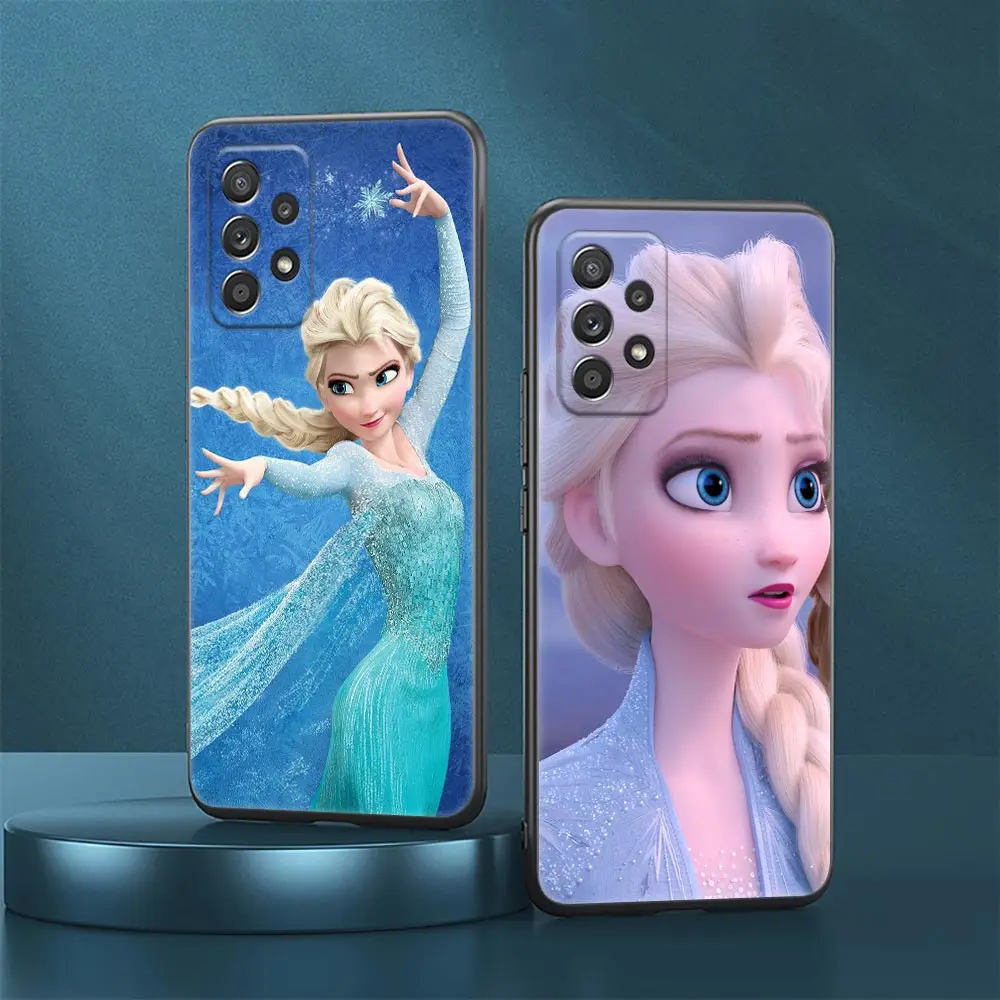 

D-Disney Frozen Elsa Princess Case For Samsung Galaxy A23 5G Cases A13 4G A24 A23 A12 A14 A21s A22 A01 A02 A03 A04 S Phone Cover