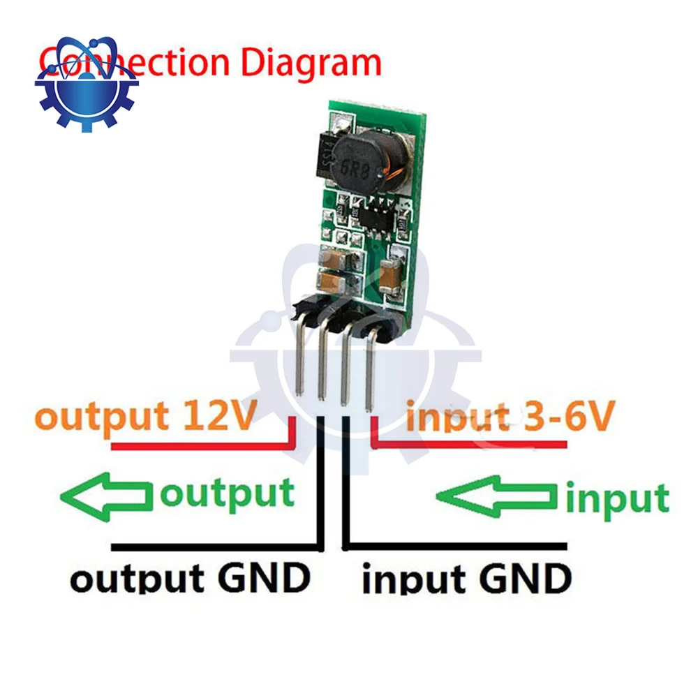 

DC 3.3/3.7/5/6V To 12V Step Up Power Module Supply Voltage Boost Converter Board booster power Regulator Module for Arduino