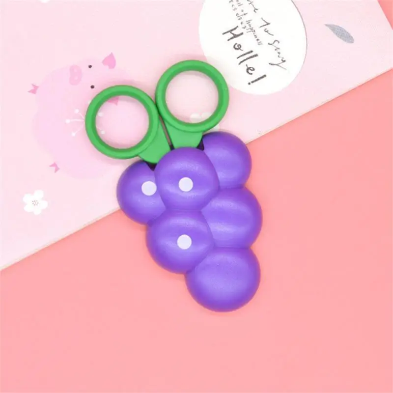

With A Protective Sheath Student Scissors Cute Cartoon Stationery Scissor Multi-style Plastic Metal Safety Scissors Scissors 1pc
