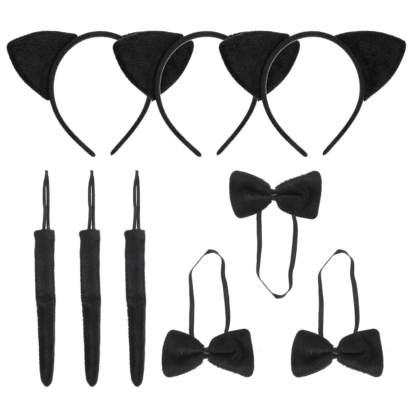 

3 Sets Cartoon Headband Party Cosplay Costume 3D Animal Kids Makeup Fabric Miss