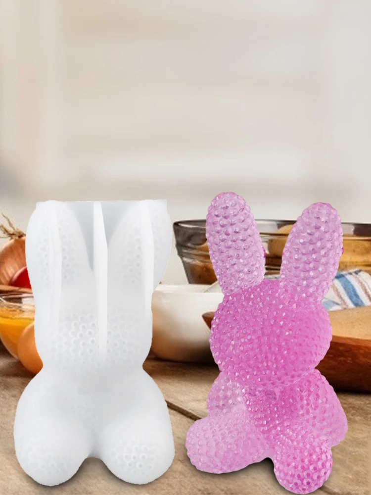 

Пасхальная силиконовая форма для помадки, формы для выпечки кроликов из смолы