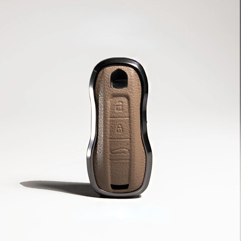 Подходит для Porsche Taycan Panamera Macan cayan 718 911 цинковый сплав + козья кожа автомобильный