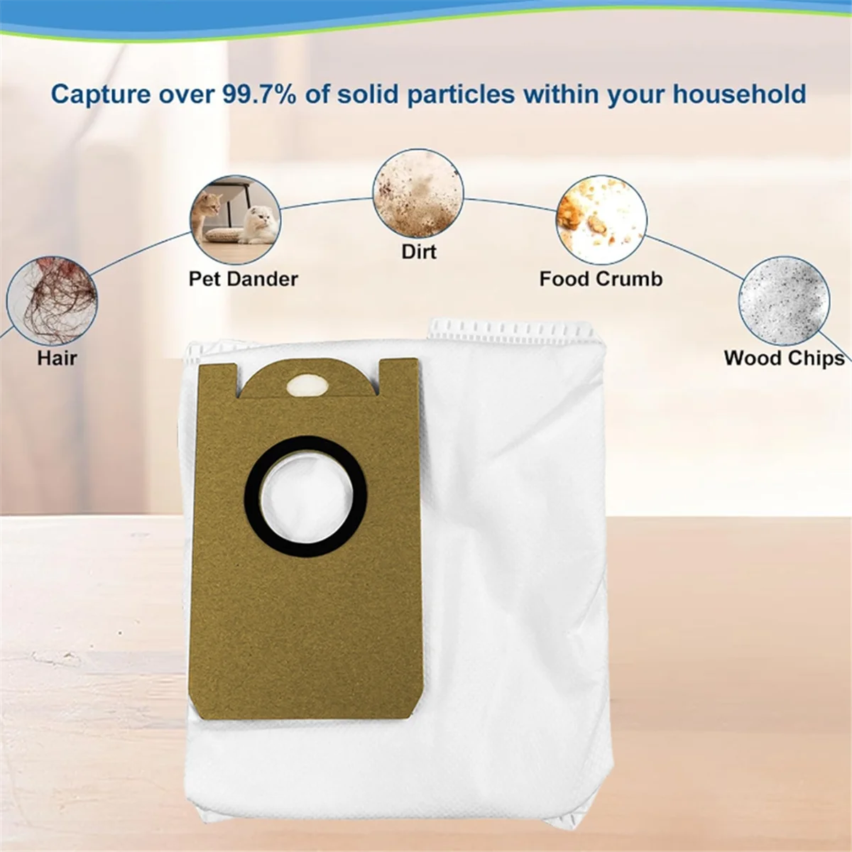 25 шт. пылесборник для Proscenic M8 Pro/M7 Max/Uoni V980 робот-пылесос мешок сбора пыли большая