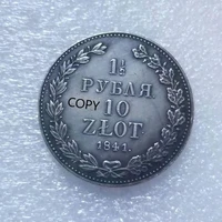 poland 1841 silver plated brass commemorative collectible coin gift lucky challenge coin copy coin