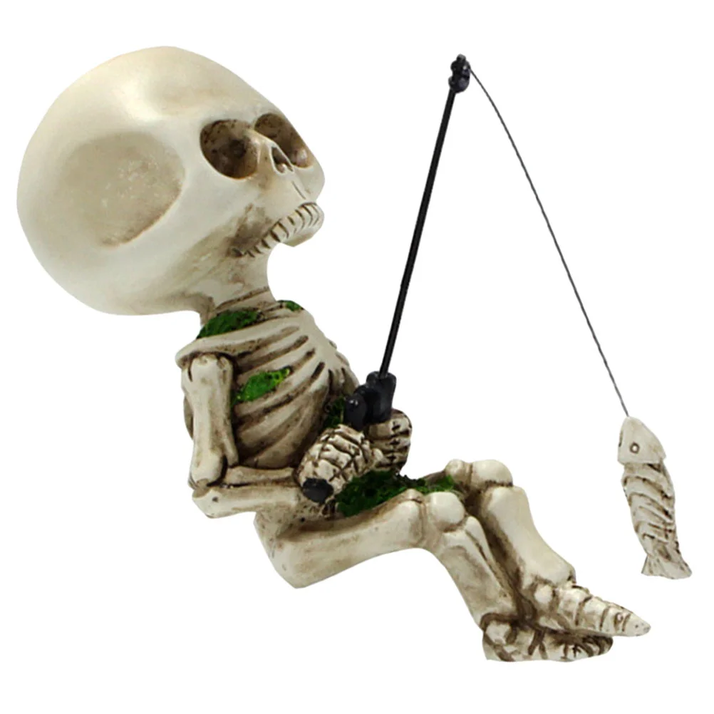 

Fishing Ornament Resin Decoration Desktop Decor Pool Fishing Statue