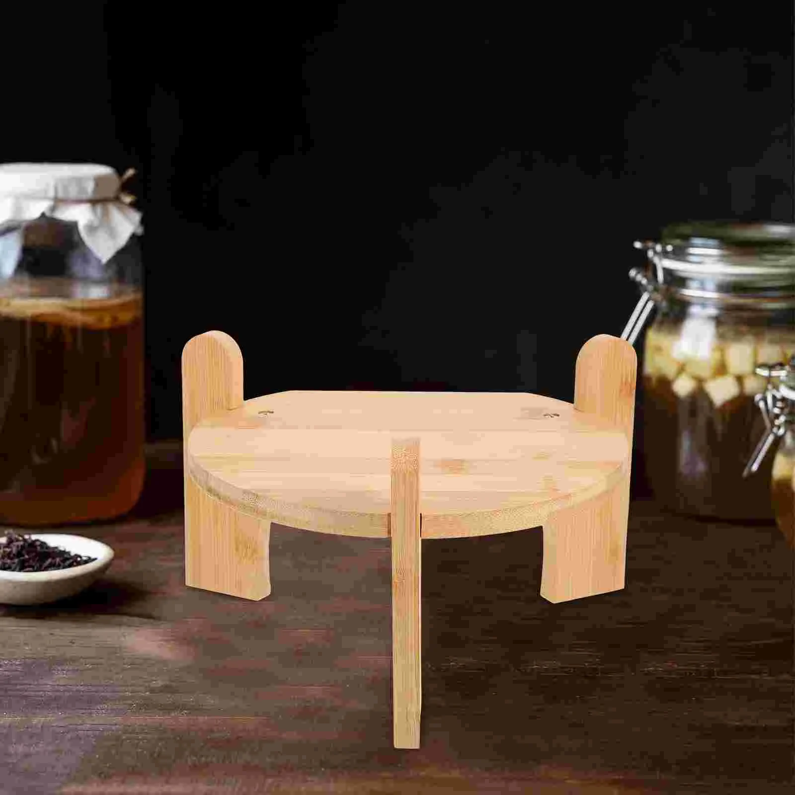 Стойка для диспенсера напитков Бамбуковая подставка Основание чая Подставка