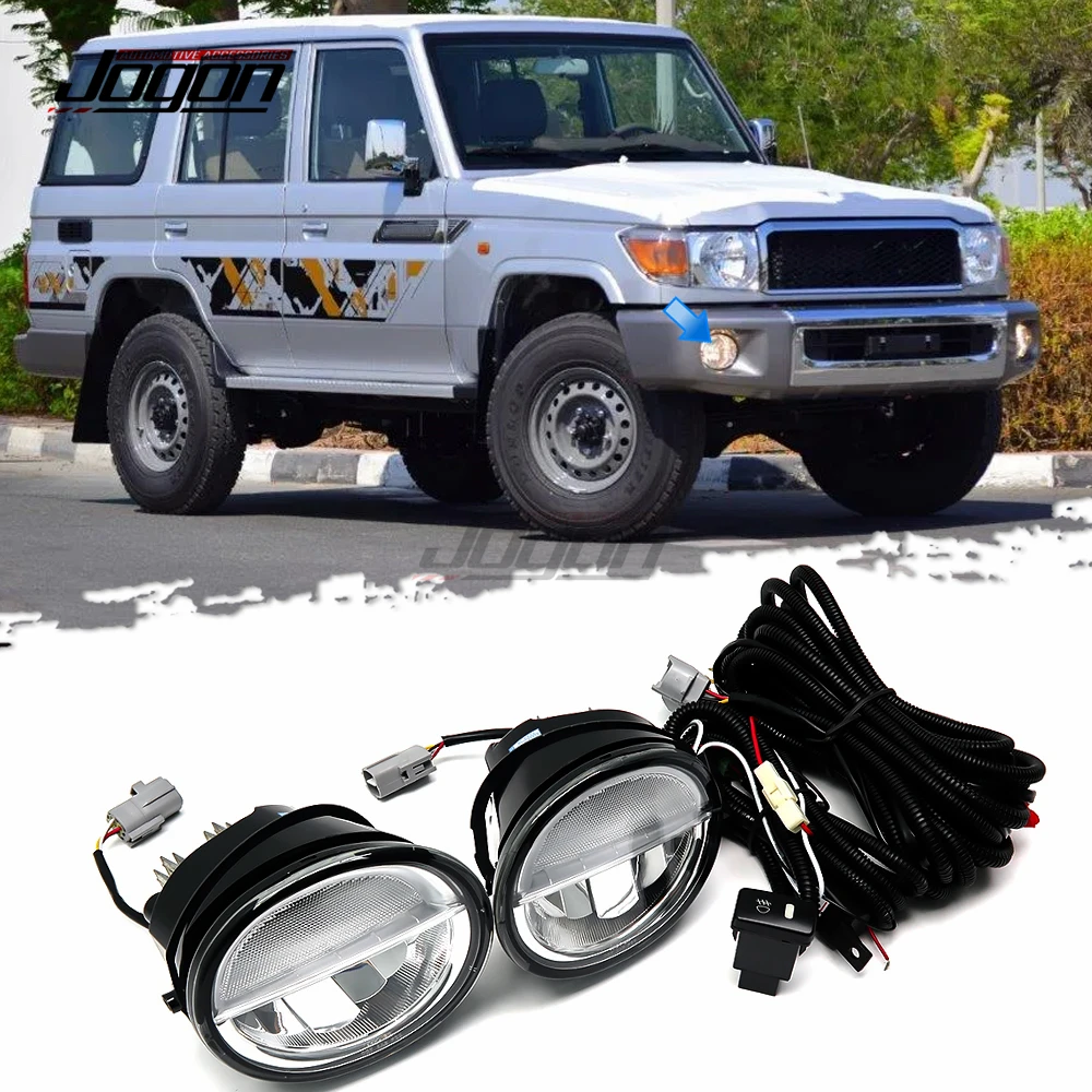 

2PCS Car Front LED Fog Light For Toyota Land Cruiser J70 LC70 LC71 LC76 LC78 LC79 Fog Lamp Car Accessories