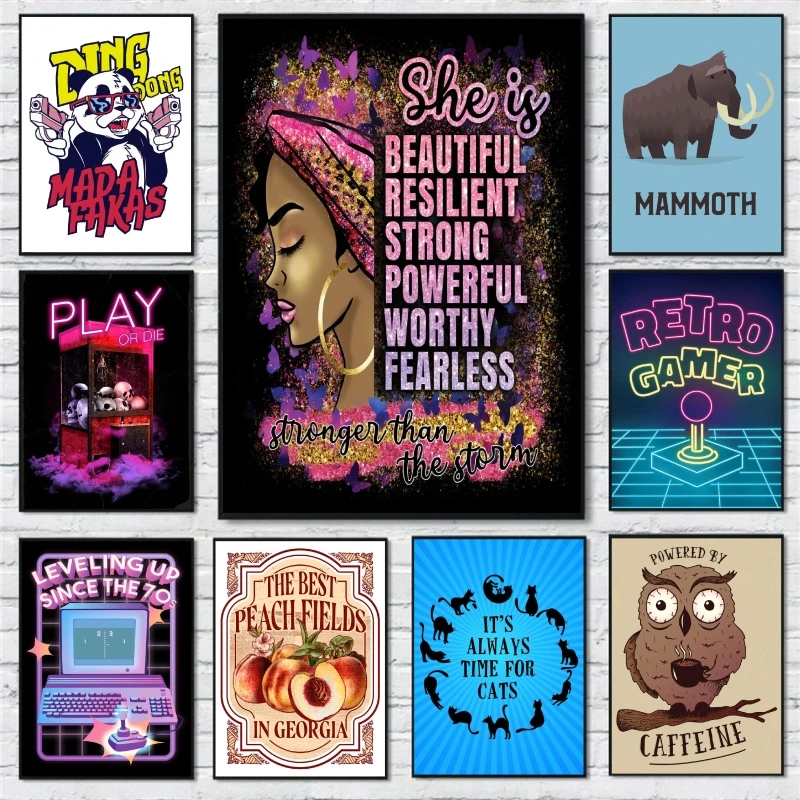 

Posters and prints Funny Coffee Owl Birthday Gifts Comics Pictures Wall Art Kid Action Figures Living Room