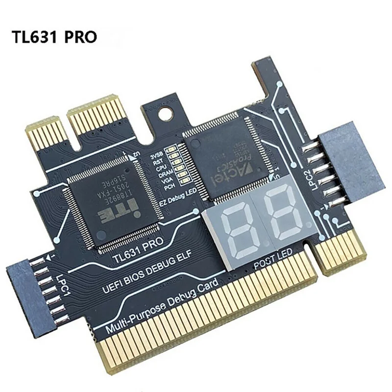 TL631 Pro LPC-DEBUG Диагностическая карта + плата расширения PCI PCI-E Mini Многофункциональная
