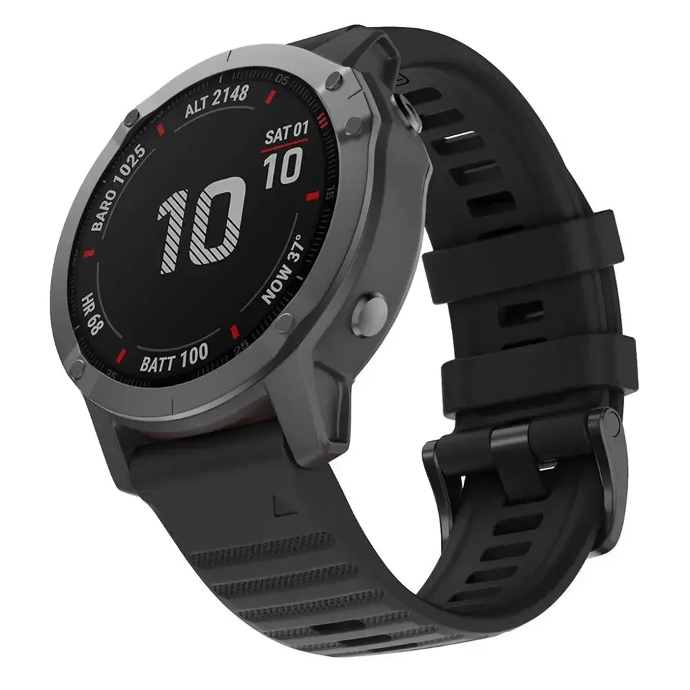Силиконовый ремешок для умных часов 22 26 мм Garmin Fenix 6 6S 6X 7X 7 Pro 5 5X 5S 3HR 955