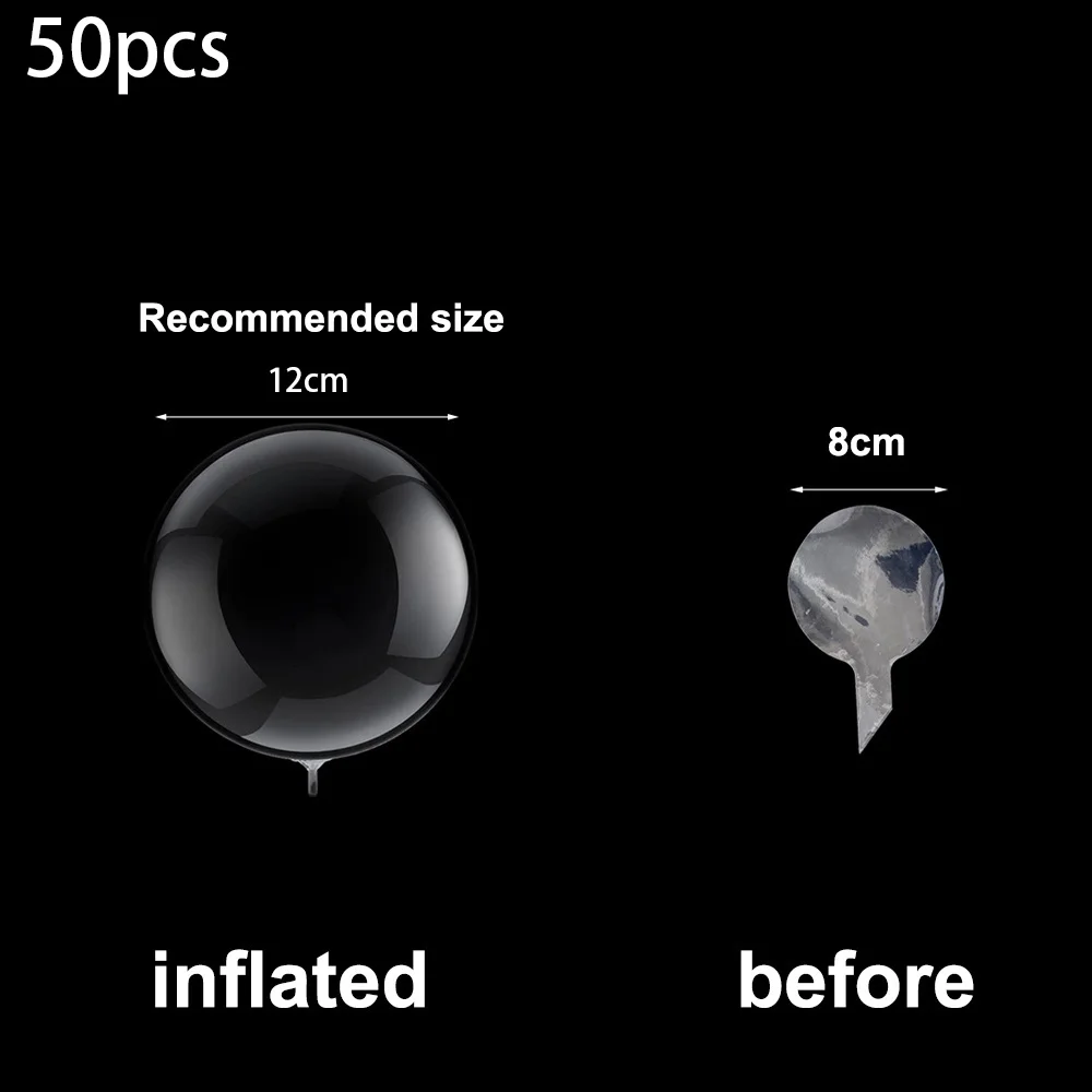 

50 шт., прозрачные воздушные шары, прозрачный пузырьковый баллон, воздушный шар Бобо, 5 дюймов, украшение для свадьбы, дня рождения, товары для дома, декор Декор вечеринки с русалкой