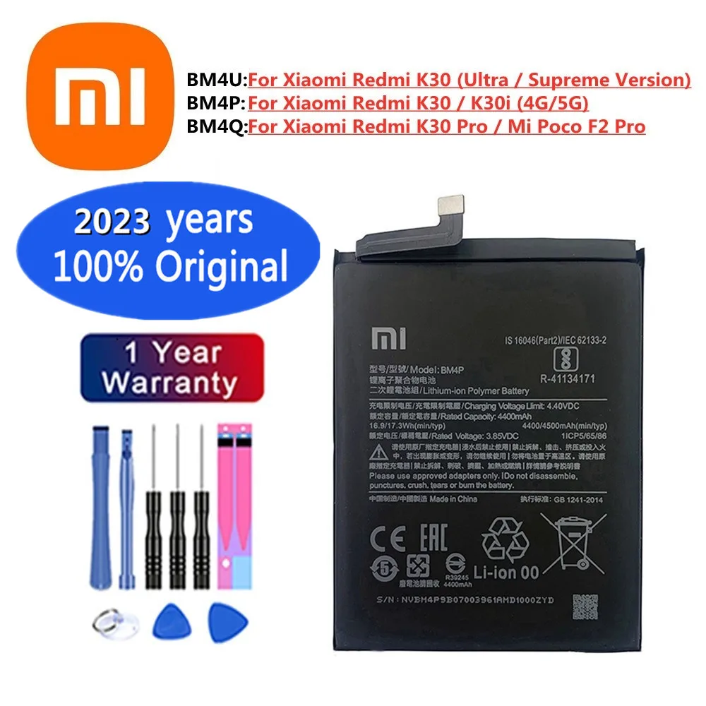 

New BM4U BM4P BM4Q Original Battery For Xiaomi Redmi K30 (Ultra Supreme Version) / K30i 4G 5G / K30 Pro / Mi Poco F2 Pro Battery