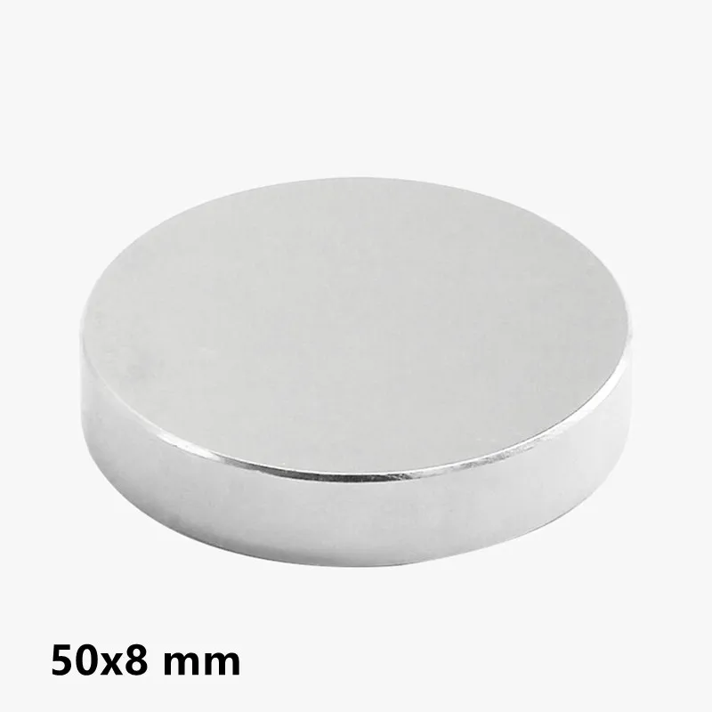 

1/2/3PCS 50x8 mm big round magnets 50mm X 8mm Dics Strong Powerful Neodymium Magnet 50x8mm N35 Permanent Magnet 50*8 mm