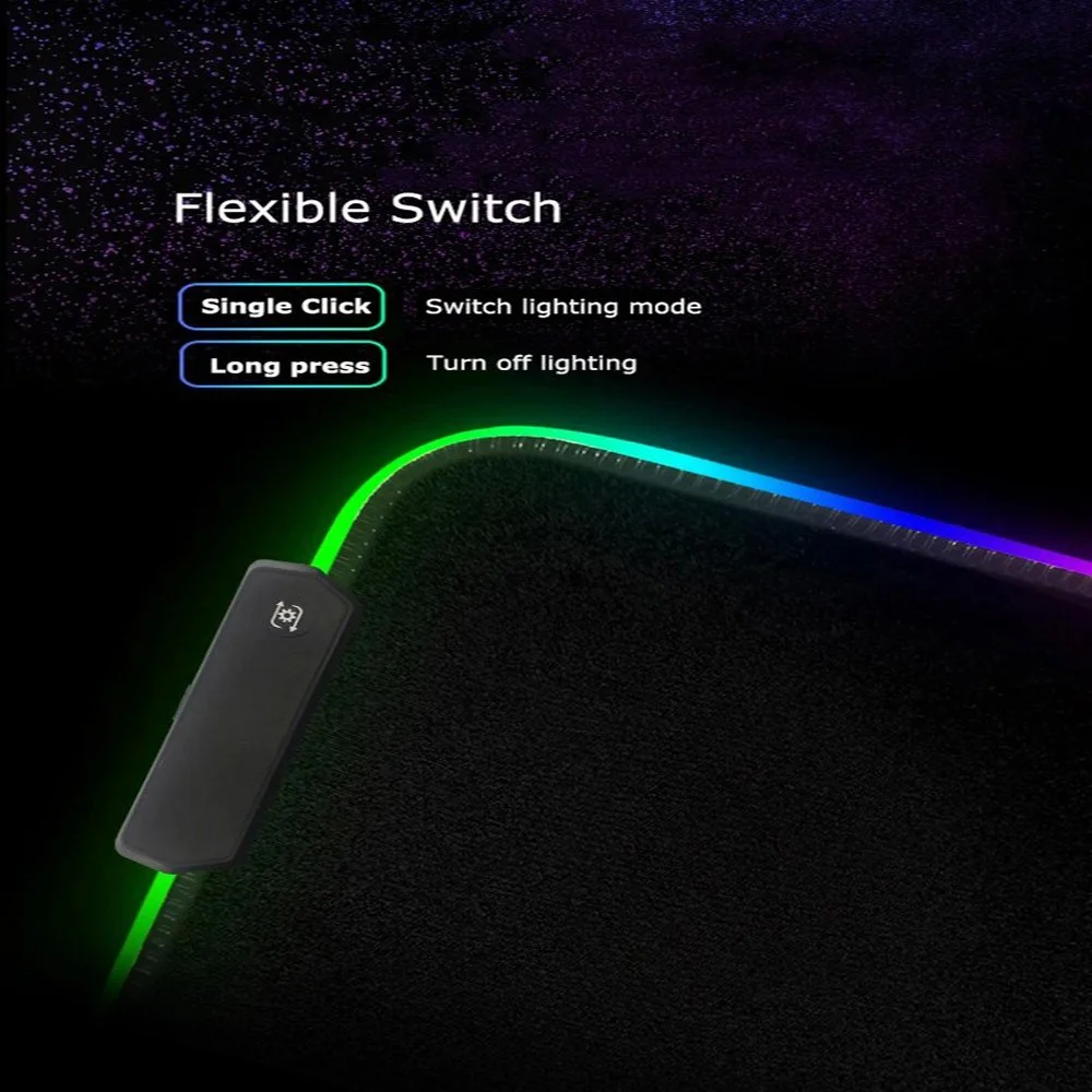 Светодиодный игровой коврик для мыши аксессуары ноутбука RGB большой