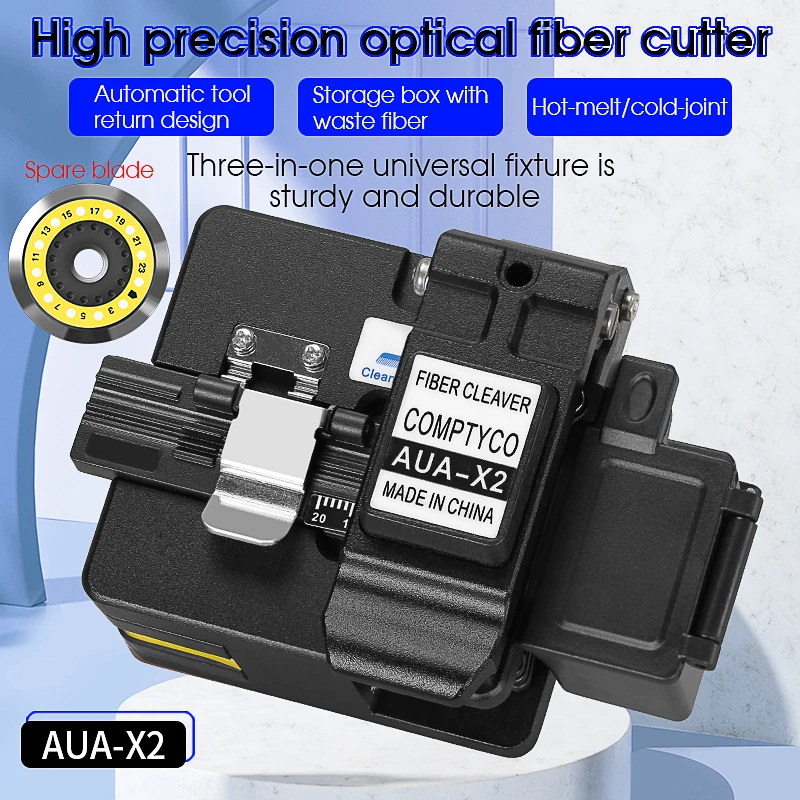 FTTH AUA-X2 Optical Fiber Cleaver Cable Cutting Knife Fiber Cleaver