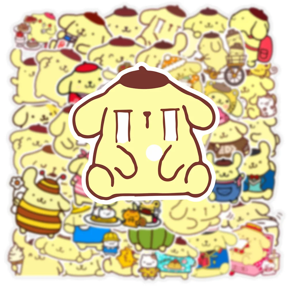 10/30/50 шт. милые наклейки Sanrio с помпоном пурин милая наклейка искусственными